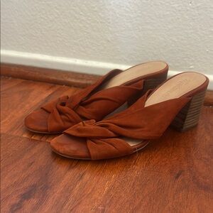 Madewell Brown Mules with Knotted Detail